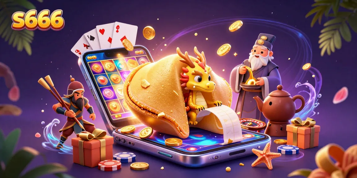 Experience thrilling slots and gaming actions with s666's vibrant 3D illustration.