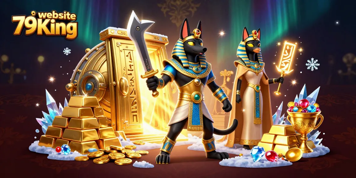Engage with thrilling action at website 79King with vibrant treasures and ancient themes in this 3D illustration.