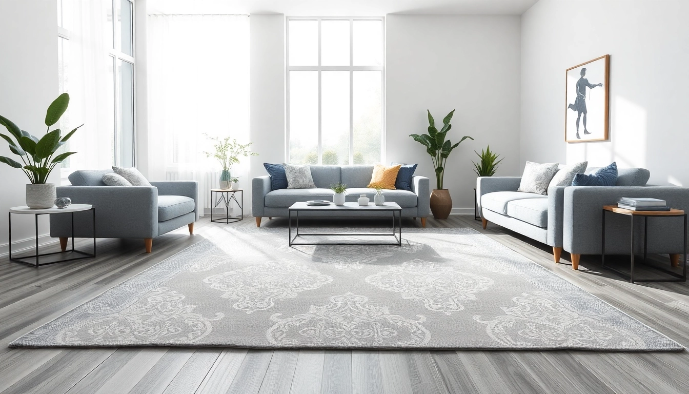 Explore grey vinyl flooring in a modern living room featuring stylish decor and natural light.