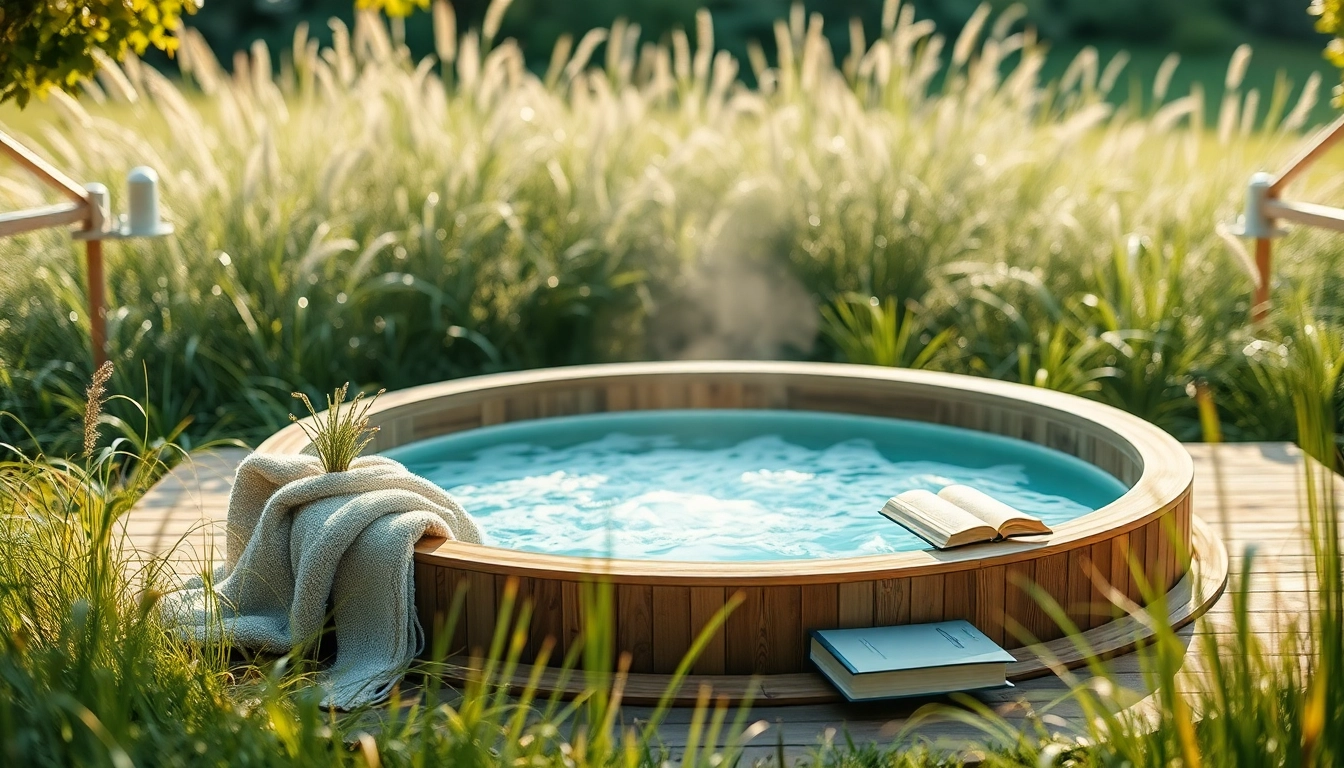 Cold plunge Canada tub amidst nature, promoting wellness and relaxation