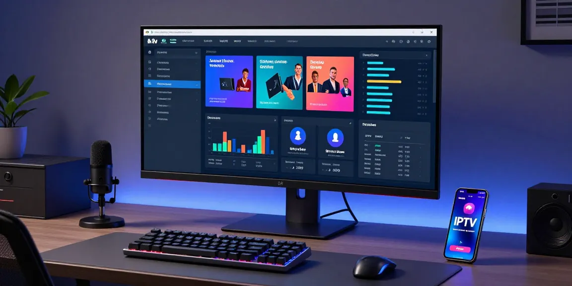 IPTV reseller control panel showcasing advanced analytics and cloud computing features for managing streaming services.