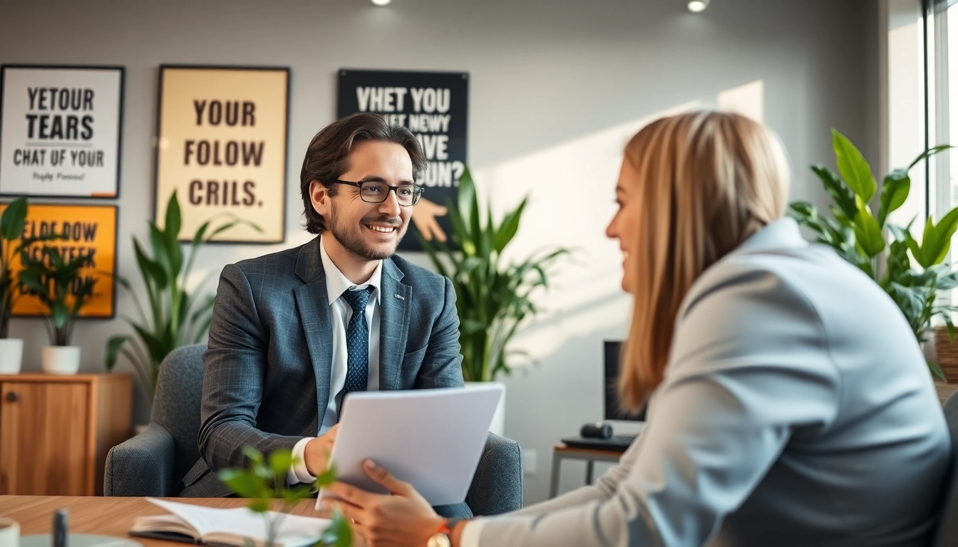 Engaging career coaching session with a professional coach aiding a client in achieving career goals.