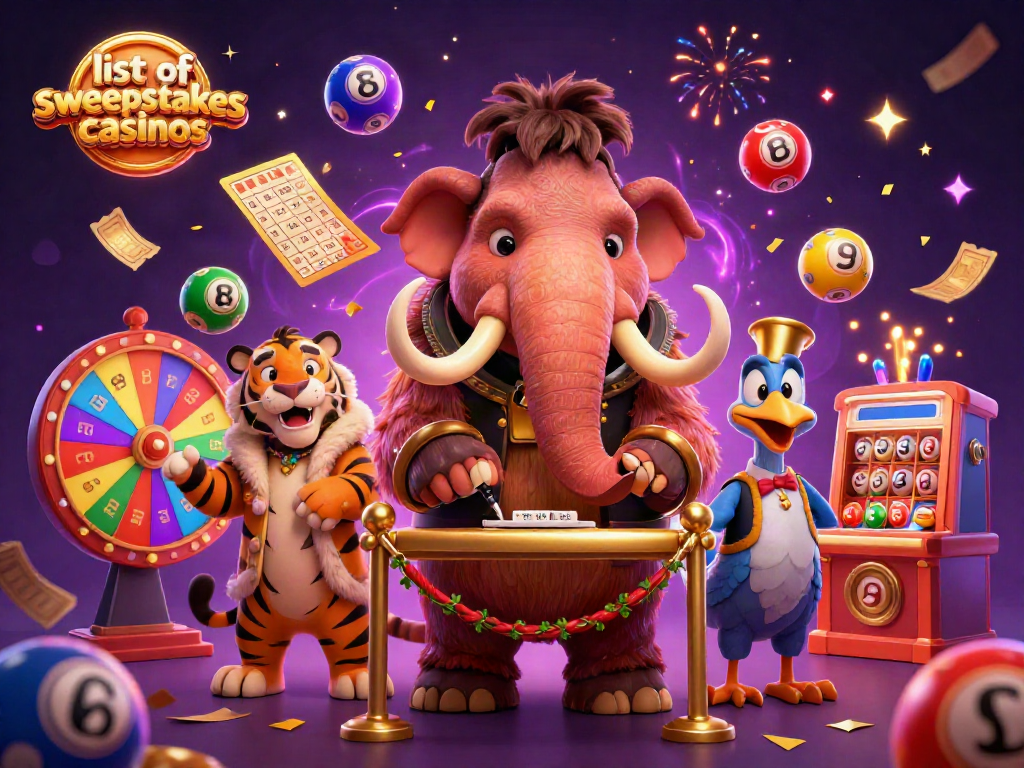 Engage with the exciting list of sweepstakes casinos featuring vibrant characters and dynamic gaming elements.