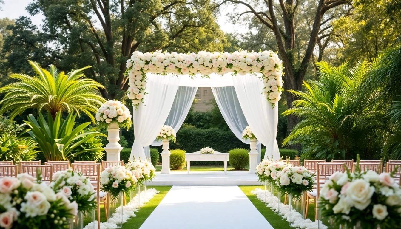 Capture the enchanting atmosphere at the best wedding venue Jacksonville showcasing a romantic garden ceremony.