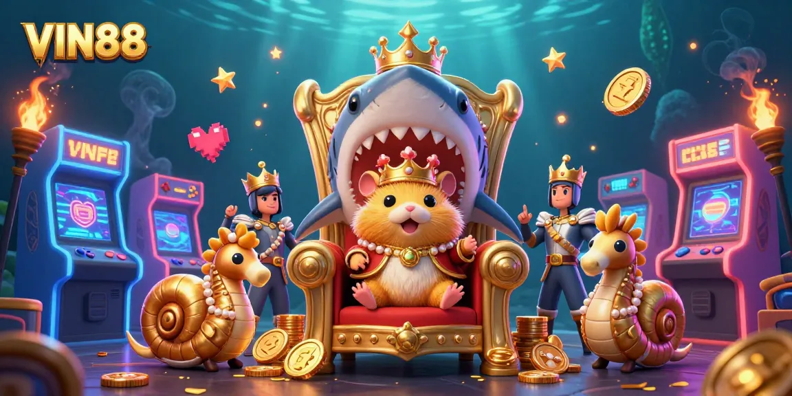 Play exciting games at VIN88 with the golden hamster king and vibrant arcade gems.