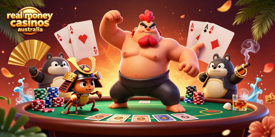 Play exciting games at real money casinos Australia with engaging characters and lively casino scenes.