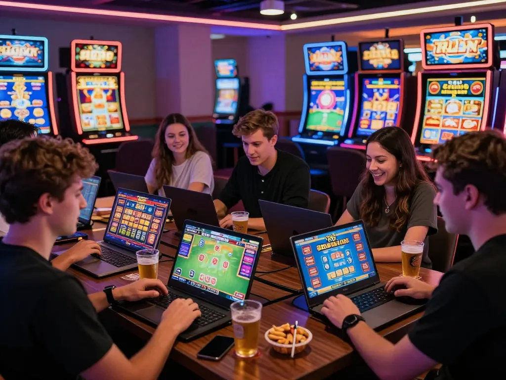 Engaging scene featuring players enjoying the 789 club gaming platform with vibrant colors and exciting atmosphere