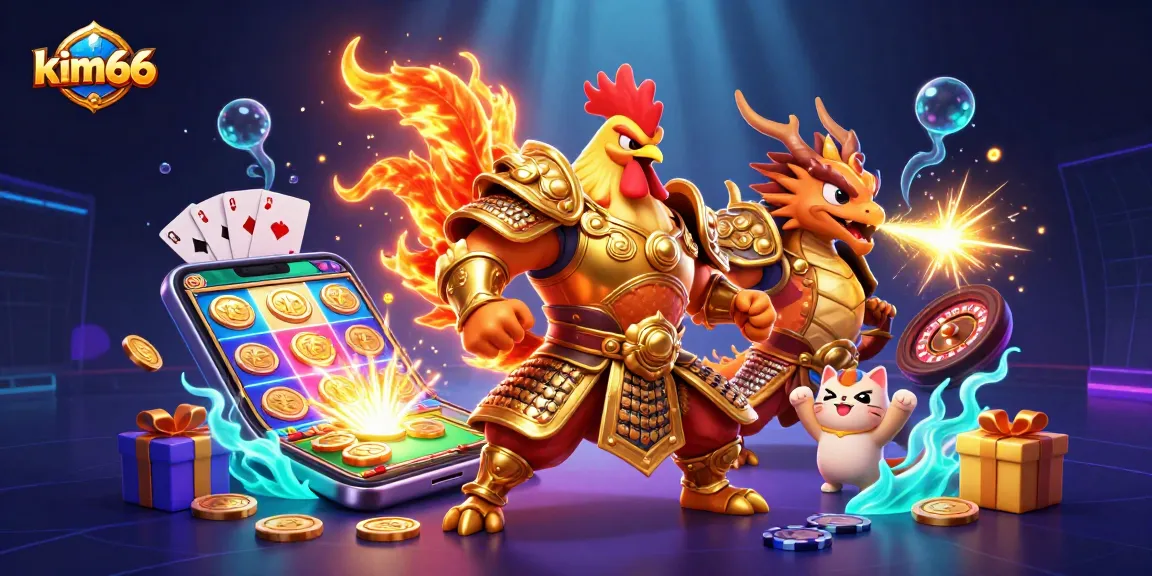 Spin to win at kim66 with vibrant slot games and exciting characters in a dynamic casino scene.