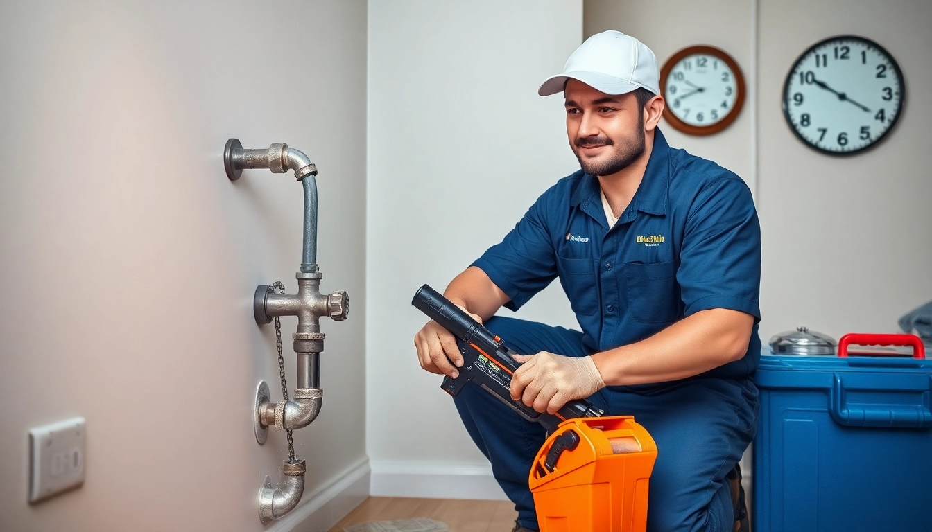 Plumbing emergency NYC: Professional plumber fixing a burst pipe in a New York home.