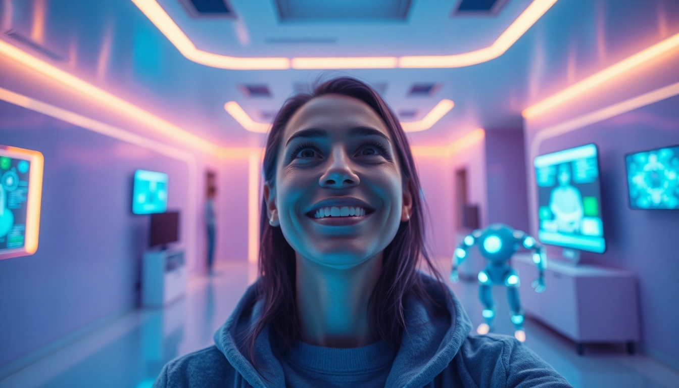 Engage with crush on ai characters in a vibrant, futuristic chat space, showcasing innovative interactions.